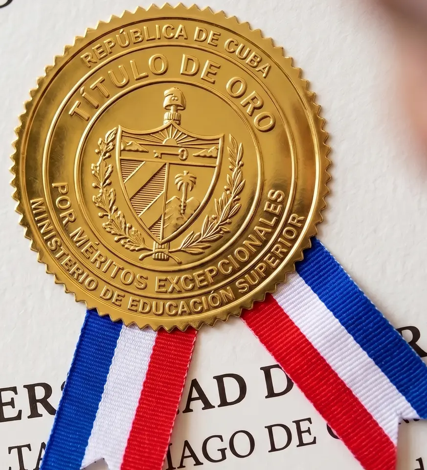 Gold diploma medal